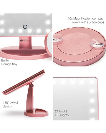 Rio Rose Gold 24 LED Makeup Mirror