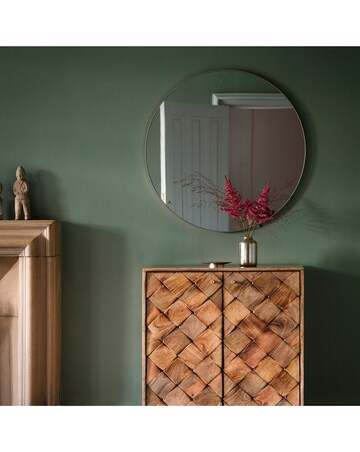 Gallery Bowie Round Mirror Silver