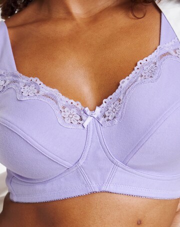 Pretty Secrets 2 Pack Full Cup Non Wired Bras B-G Lavender/Denim