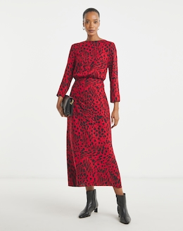 3/4 Sleeve Midi Tea Dress