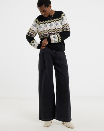 Black Fairisle Tinsel Jumper
