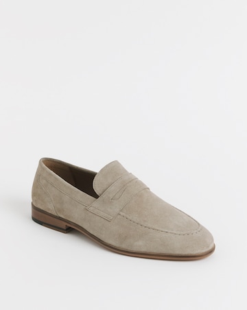 Suede Formal Penny Loafer Wide Fit