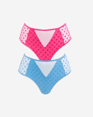 Pretty Secrets 2 Pack Hannah Everyday Spot Mesh Brief Knickers