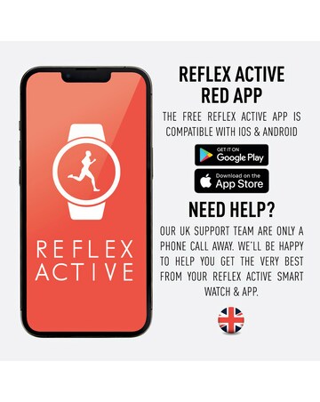 Reflex Active Series 22 Silicone Calling Strap Smart Watch - Pink