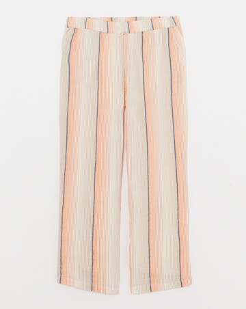 Stripe Button Through Tie Waist Cotton Cheesecloth Lounge Set