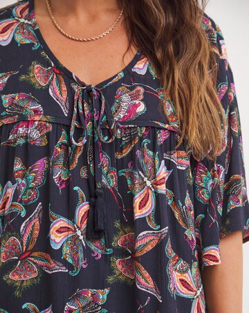 Joe Browns Navy Multi Beautiful Butterflies Top