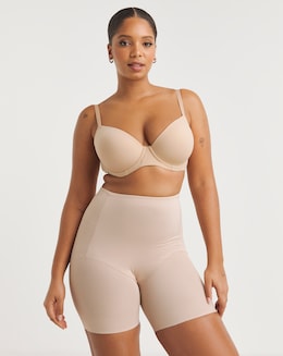Naomi&amp;Nicole Unbelievable Comfort Firm Control Waistline Bike Pant Beige