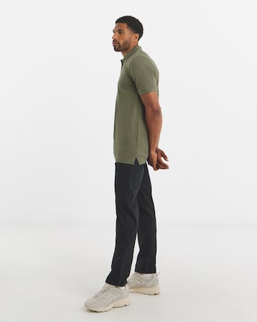 Pique Polo Long Length-Olive