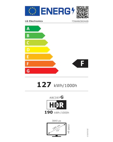 LG 75NANO80A6B 75in NanoCell AI 4K Smart TV