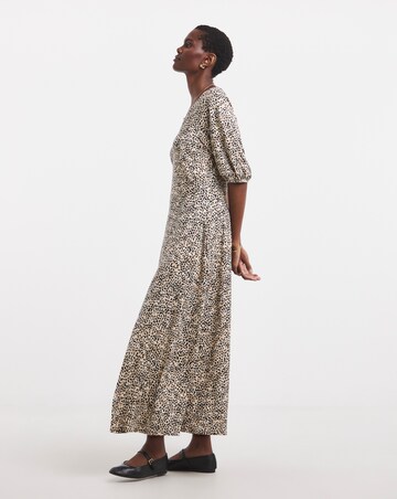 Bubble Sleeve Soft Touch Jersey Dress