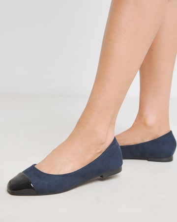 Tiana Toe Cap Ballerina - Wide Fit (E)