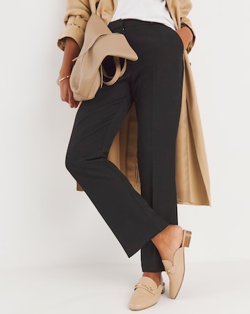Black Tailored Straight Leg Trousers