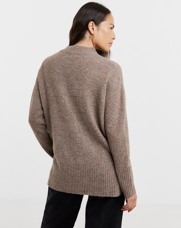 Mocha High Neck Tunic