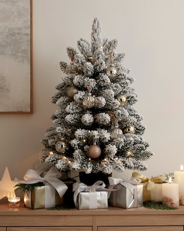 Pre-Lit Aspen Flocked 3FT Christmas Tree