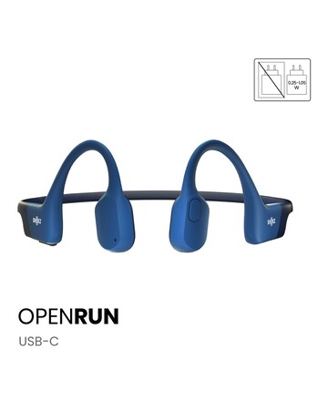 Shokz OpenRun Bone Conduction Open-Ear Headphones - Blue