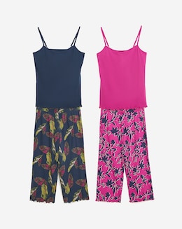 Pretty Lounge 2 Pack Pyjama Culotte Sets