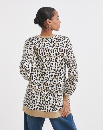 Leopard Print Classic Longline Sweatshirt