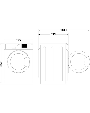 Hotpoint NSWM 1046 BS UK 10kg, 1400rpm, Washing Machine - Silver + Installation