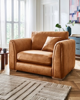 Gray &amp; Osbourn Goliath Faux Leather Snuggler Chair