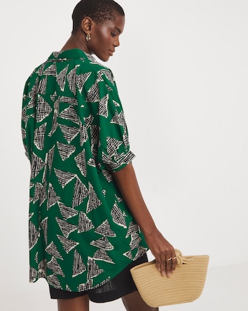 Printed Oversized Blouse