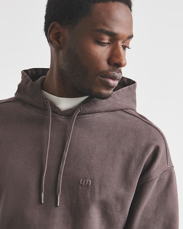 Union Garment Dyed Relaxed Fit Hoodie- Brown