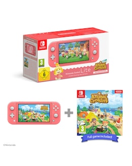 Nintendo Switch Lite Coral + Animal Crossing New Horizons