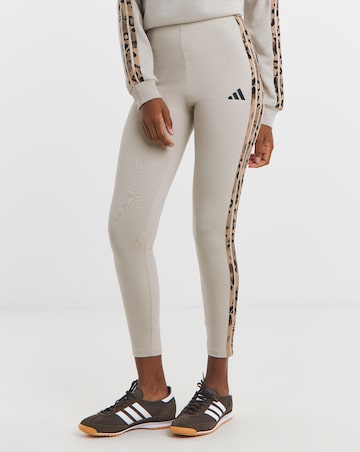 Adidas 3 Stripe Leopard Print Legging