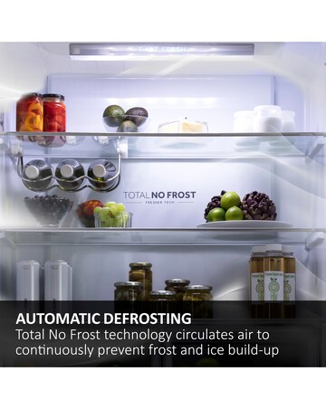 Haier Series 3 HDPW3618DNPK WiFi 185cm 60/40 Fridge Freezer Silver + Install