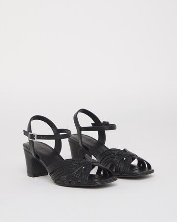 Oak Strappy Block Heel Sandals - Wide Fit (E)