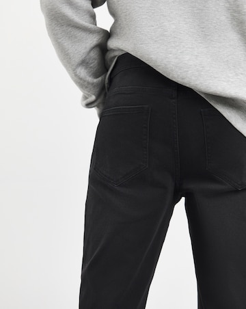 Tapered Fit Stretch Jeans Blackwash