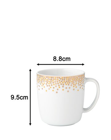 Waterside Set of 4 Gold Sparkle Mugs