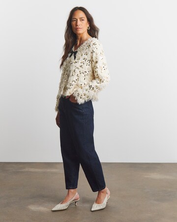 Joanna Hope Faux Fur Sequin Jacket