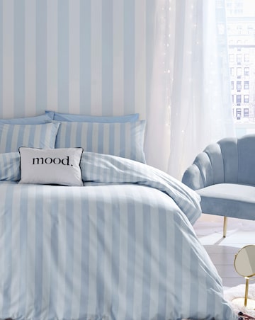 Sassy B Blue Stripe Tease Wallpaper