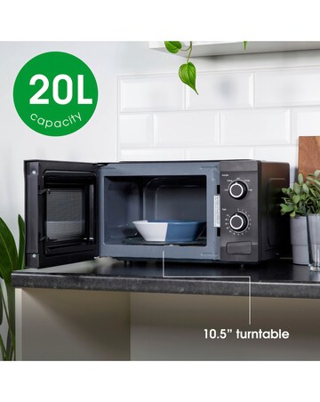 Abode AMM2001B 20L Black Manual Microwave