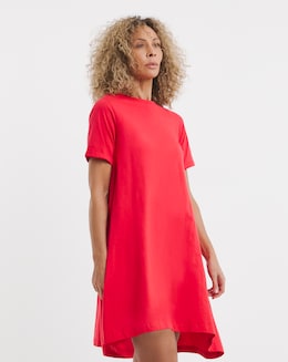 Cotton Slub A-Line Swing Dress