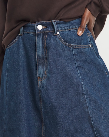 Mid Blue Denim Full Circle Skirt