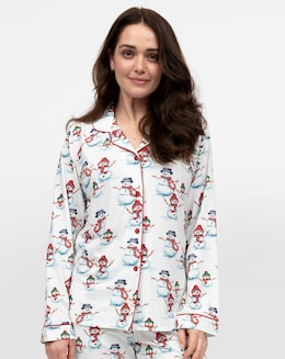 Cyberjammies Blaze Pyjama Top Snowman Print