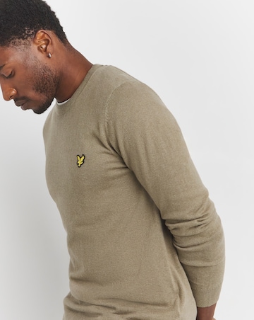 Lyle & Scott Green Classic Cotton Merino Jumper