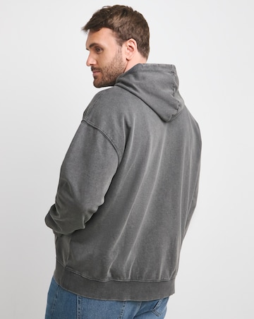 Acid Wash Oversized Hoodie- Charcoal