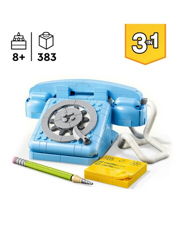 LEGO Creator 3in1 Retro Telephone 1960s Vintage Toy 31174
