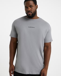 Jack &amp; Jones Mine Back Graphic T-Shirt - Grey