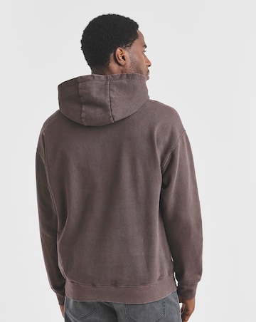 Union Garment Dyed Relaxed Fit Hoodie- Brown