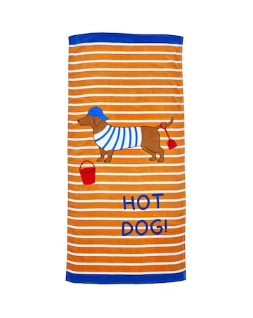 Catherine Lansfield Hot Dog Beach Towel