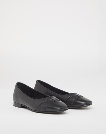 Heavenly Soles Genevieve Cut Out Detail Ballerinas - Wide Fit (E)