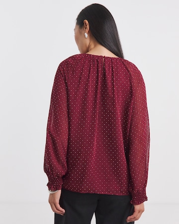Diamante Spot Raglan Blouse