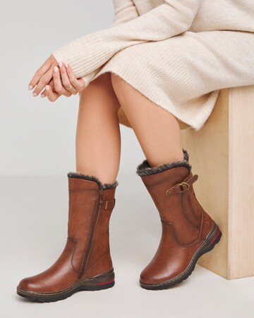 Heavenly Feet Bramble Warm Lined Buckle Boots Wide E Fit