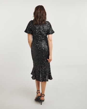 Joanna Hope Sequin Midi Dress
