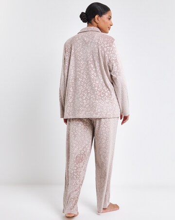 Pretty Secrets Velour Button Through Pyjama Set