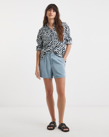 Printed Linen Mix Shirt