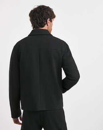 Tailored Twill Zip Harrington Jacket